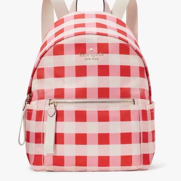 NWT Gingham Red & Pink Kate Spade Chelsea
Medium Backpack main image 6